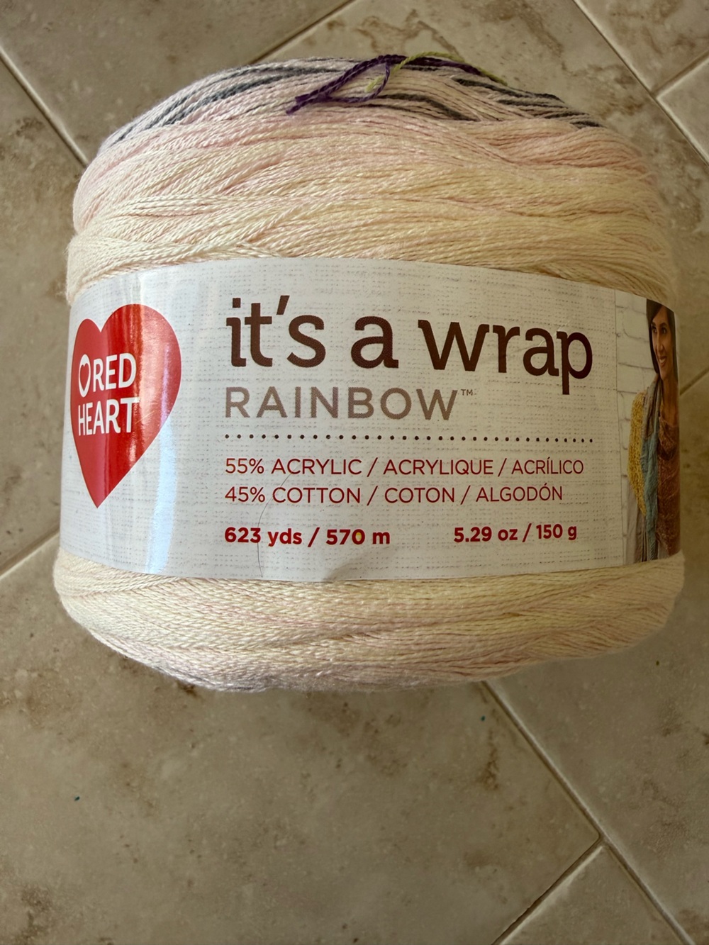 It's a Wrap Rainbow Yarn - Soft Lavender/Green - Whisper